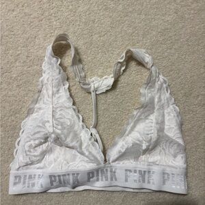 PINK Victoria's Secret Lace Bralette - Cream